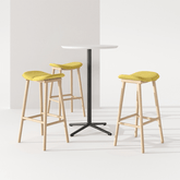 Bean-B Modern Wooden Leg Office Bar Stool Chair - Gavisco Office Furniture